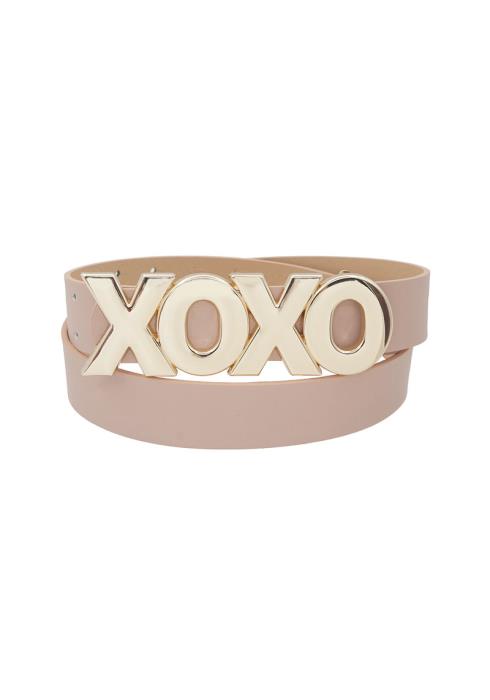 XOXO LOGO METAL BUCKLE BELT
