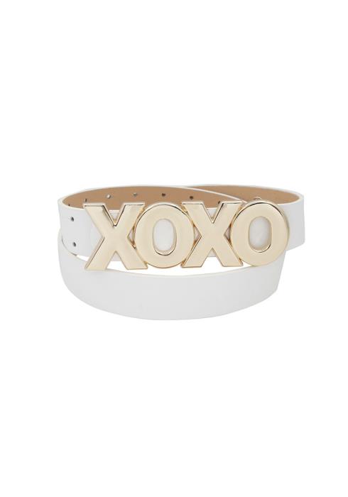 XOXO LOGO METAL BUCKLE BELT