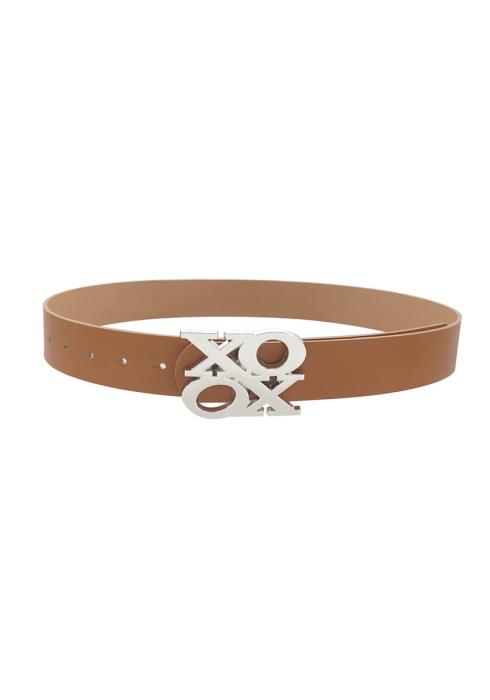 STACKED XOXO METAL BUCKLE BELT