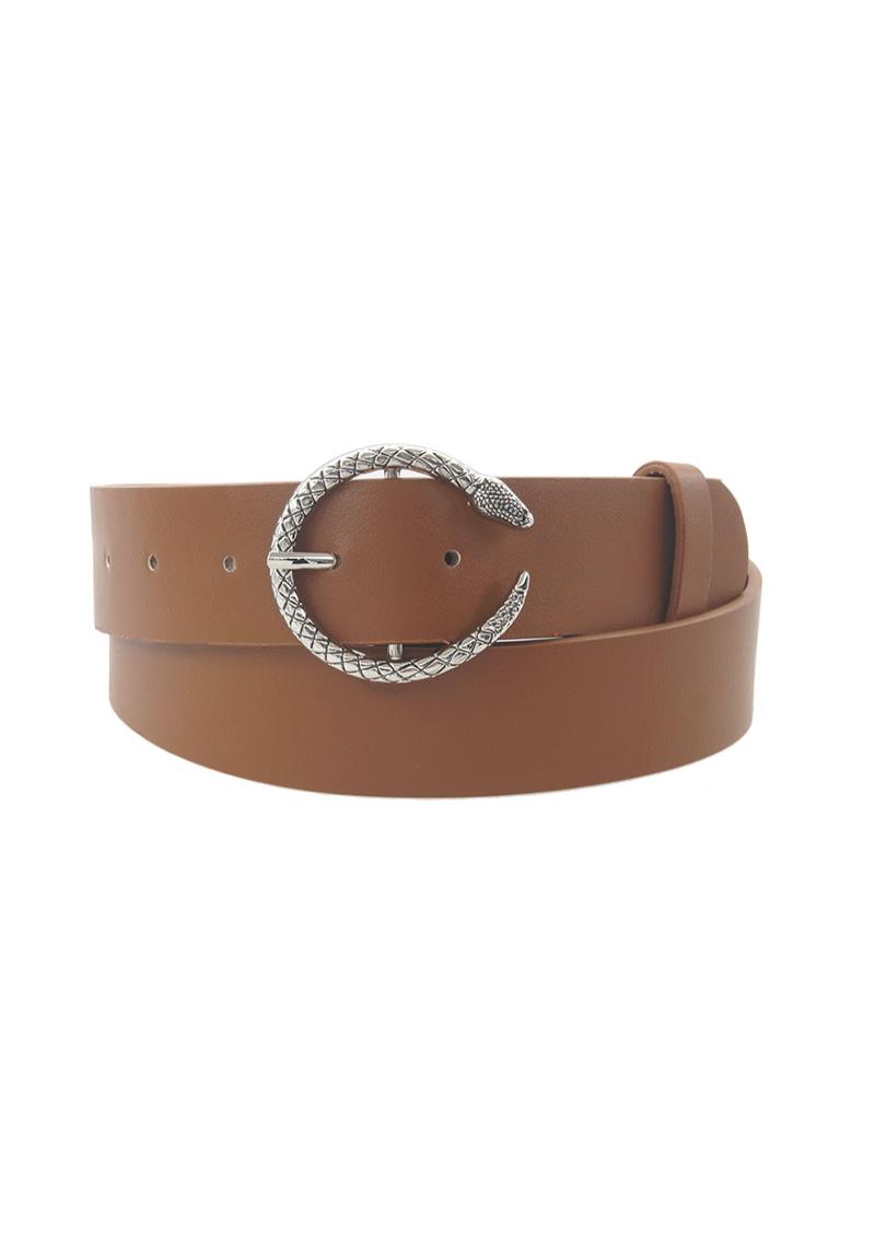 C SHAPED SNAKE BUCKLE BELT
