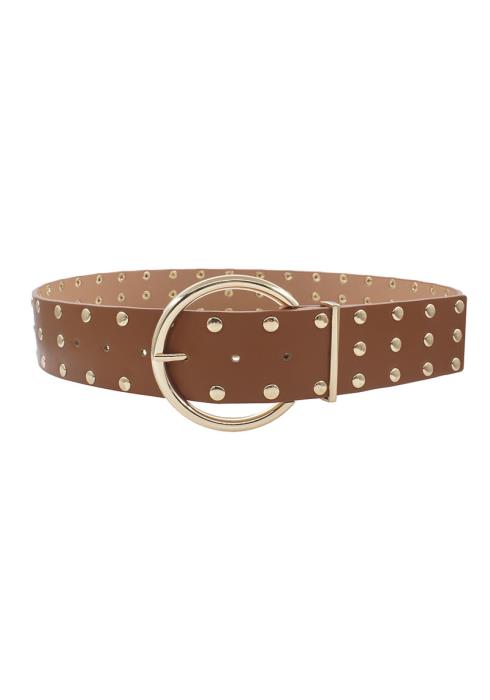 ALL OVER STUDDED CIRCLE BUCKLE BELT