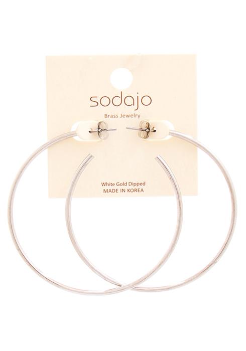 SODAJO 2.5 INCH OPEN HOOP EARRING