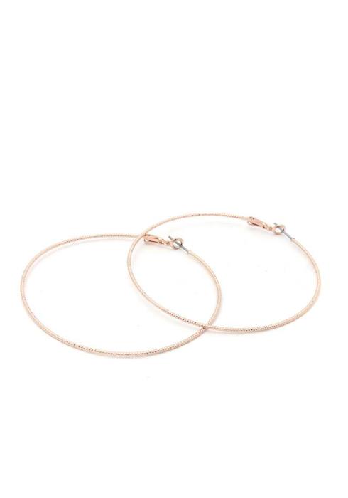 SODAJO METAL TEXTURE HOOP EARRING