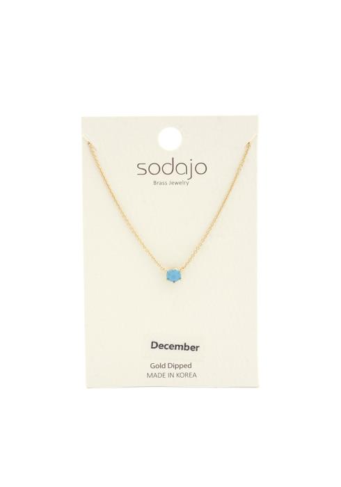 SODAJO BIRTHSTONE PENDANT NECKLACE
