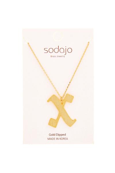 SODAJO SMALL LETTER ALPHABET INITIAL NECKLACE