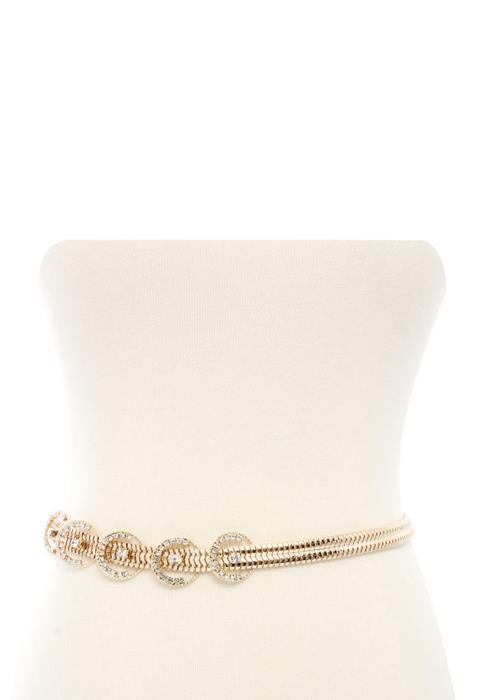 MULTI ROUND STONE METAL BELT