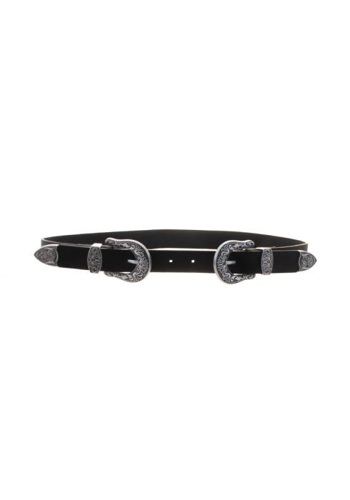 WESTERN STYLE DOUBLE BUCKLE BELT