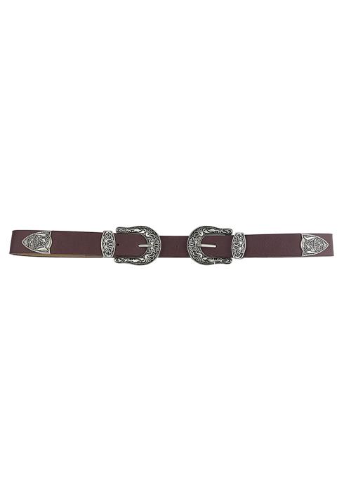 WESTERN STYLE DOUBLE BUCKLE BELT