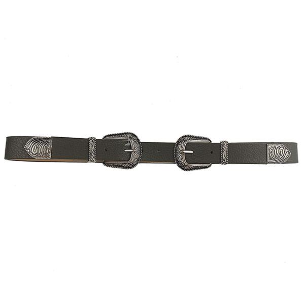 WESTERN STYLE DOUBLE BUCKLE BELT