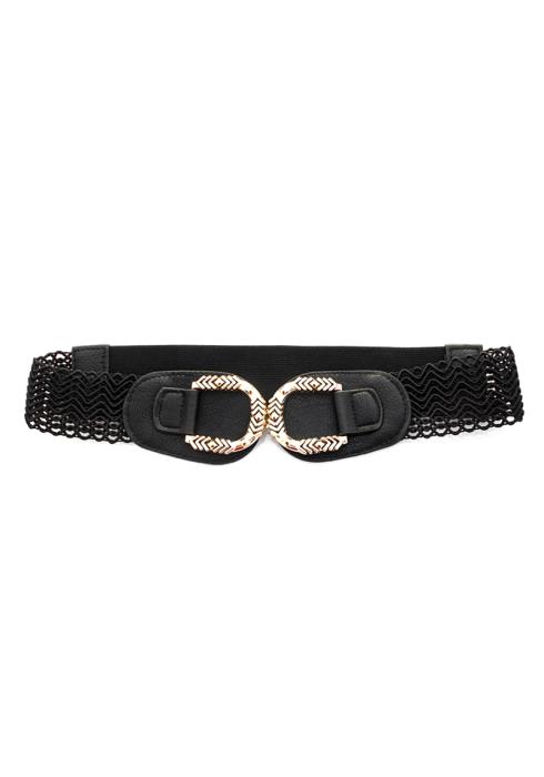 STYLISH METAL WAVY DOUBLE CLIP BELT