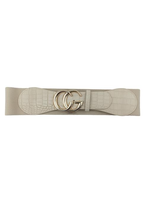 CHIC LETTER LEATHER ELASTIC BELT