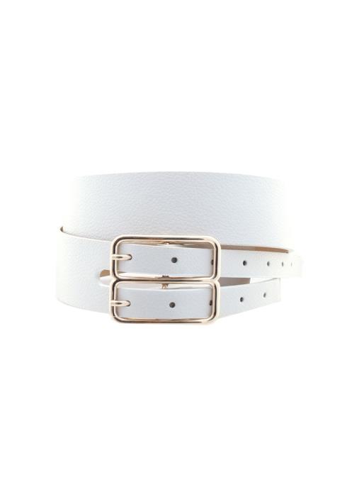 FASHION TWO RECTANGLE BUCKLE BELT