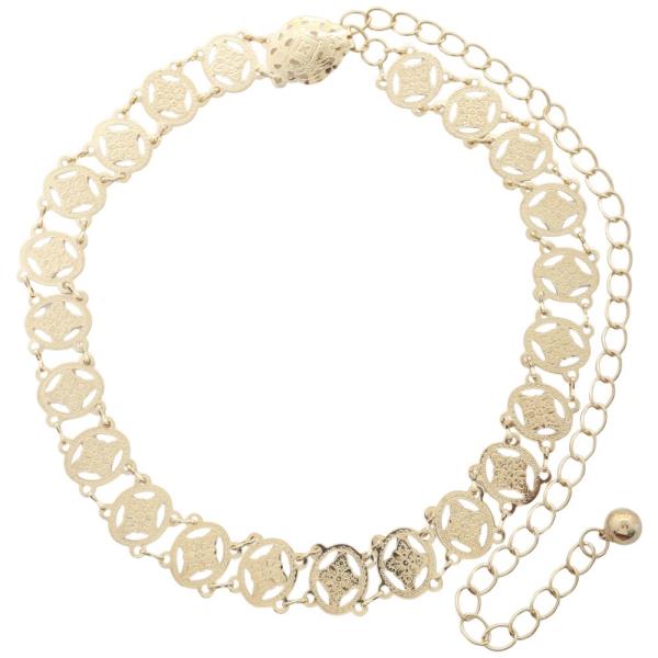 OVAL LINK METAL CHAIN BELT