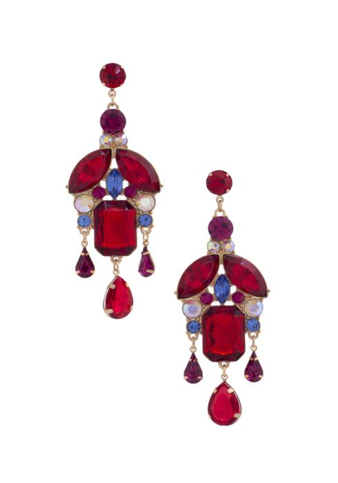 TEARDROP DANGLE RHINESTONE EARRING