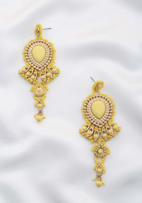 INVERTED TEARDROP BEADED DANGLE EARRING