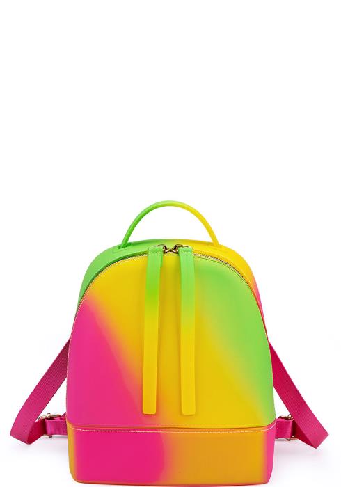 RAINBOW COLOR CUTE FASHION TENDER JELLY BACKPACK
