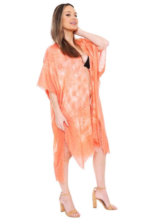 TIE DYE PRINT COVER UP CARDIGAN