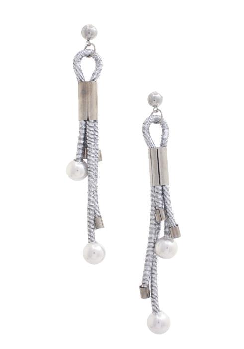 PEARL METALLIC THREAD EARRING