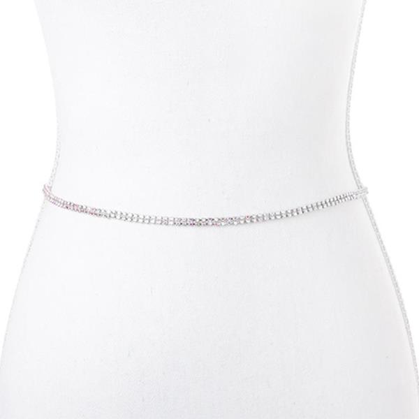 2 LAYERED BASIC RHINESTONE BELT