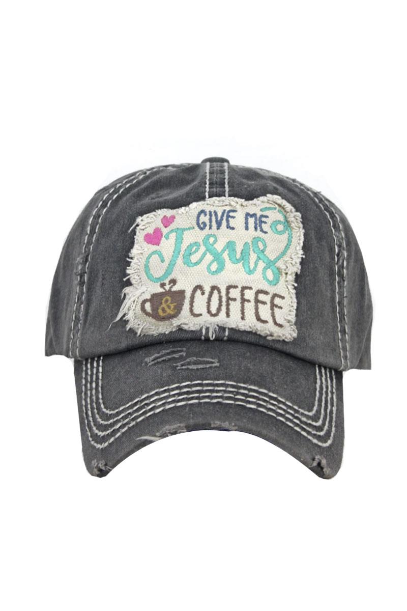 GIVE ME JESUS COFFEE  VINTAGE BALLCAP