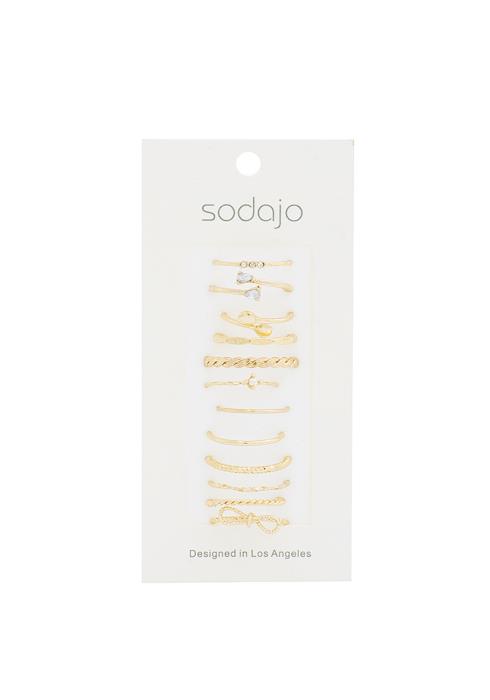 SODAJO METAL TEXTURED RING SET