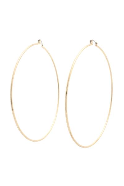 THIN METAL HOOP EARRING