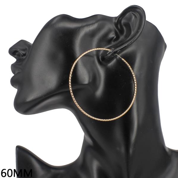 TEXTURE INFINITY HOOP EARRING