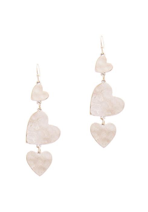 TRIPLE HEART DANGLE HOOK EARRING