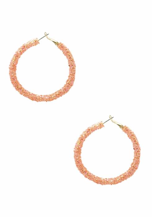 GLITTER HOOP EARRING