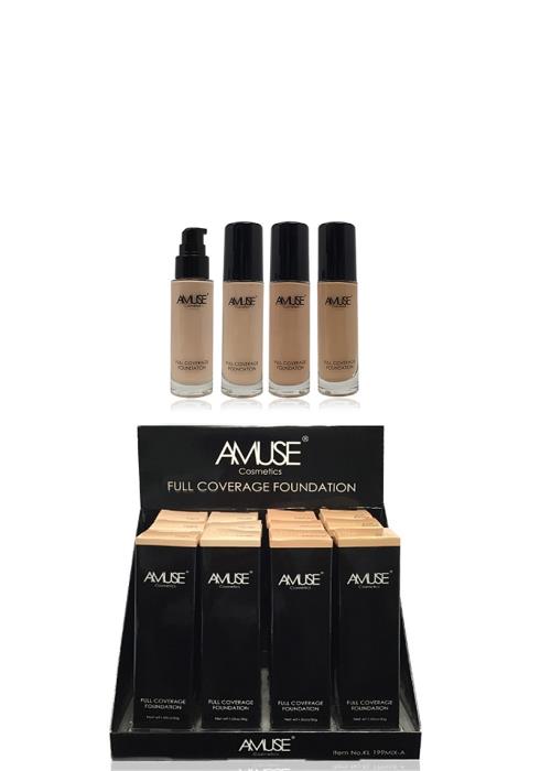 AMUSE COSMETICS FULL COVERAGE SET 1 FOUNDATION 12 PCS