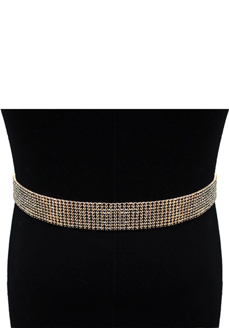 10 LINE CLASSIC BASIC RHINESTONE BELT