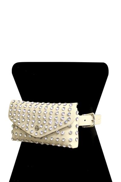 STUDDED STONE MINI BAG BELT