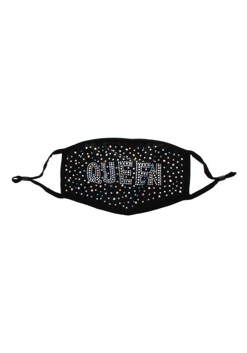COVID-19 FASHION FACE QUEEN INITIAL STUDDED MASK