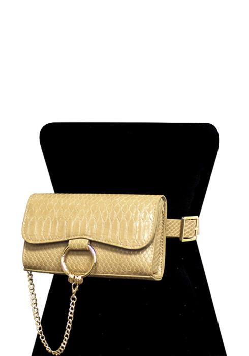 FASHION ANIMAL SKIN BELT WITH MINI BAG