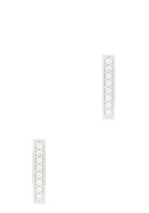 STONE STICK BAR MEATAL STUD EARRING