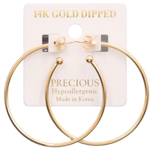 14K GOLD DIPPED OPEN HOOP EARRIN