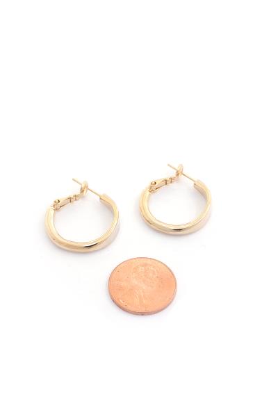 SQUARE EDGE PIPE 14K GOLD DIPPED EARRING