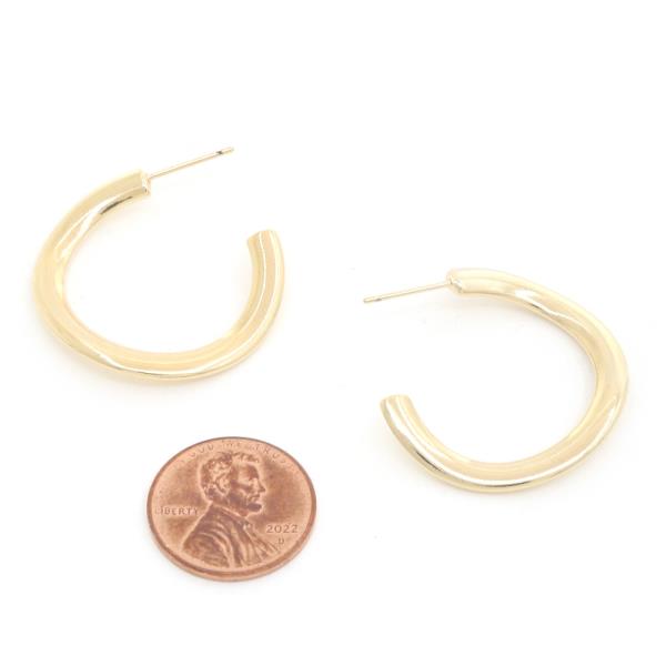 GOLD DIPPED 30MM HOOP EARRING