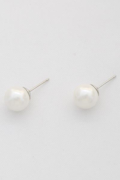 REAL SEASHELL PEARL BEAD 14K GOLD DIPPED HYPOALLERGENIC EARRING