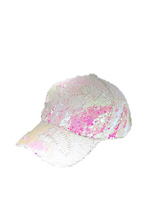 MULTI TONE SEQUINS PANEL BASEBALL CAP