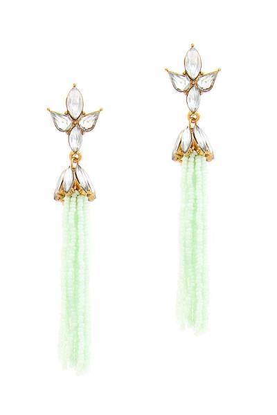 FLOWER SEED BEAD EARRING