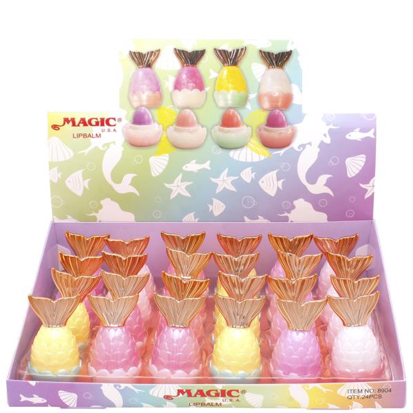 MAGIC USA MERMAID TAIL LIP BALM 24 PCS