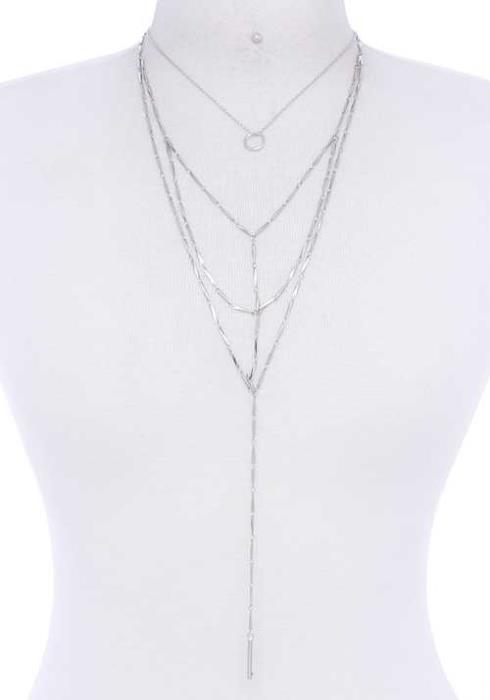 MULTI CHAIN LAYER METAL NECKLACE