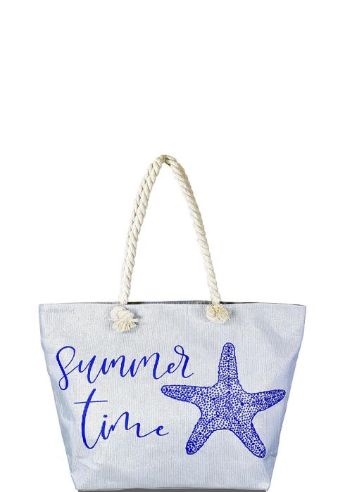 SUMMER TIME LUREX BEACH BAG
