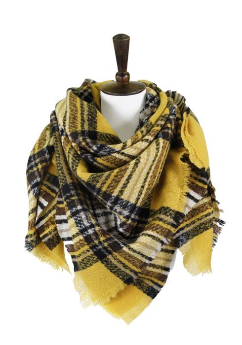 PLAID SQUARE BLANKET SCARF