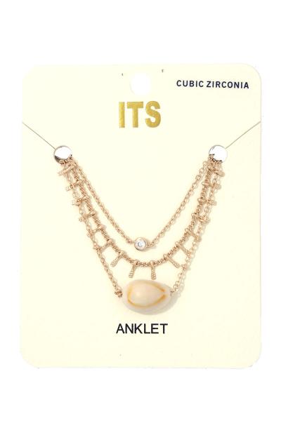 SEASHELL METAL ANKLET