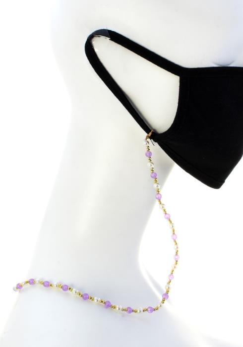 MULTI BEAD FASHION FACE MASK LANYARD GLASSES ID LONG CHAIN