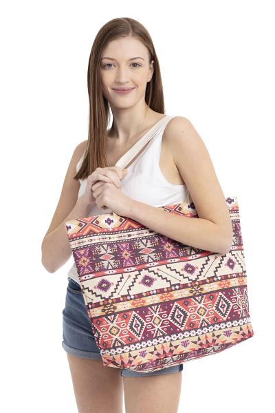 AZTEC PATTERN TOTE BAG