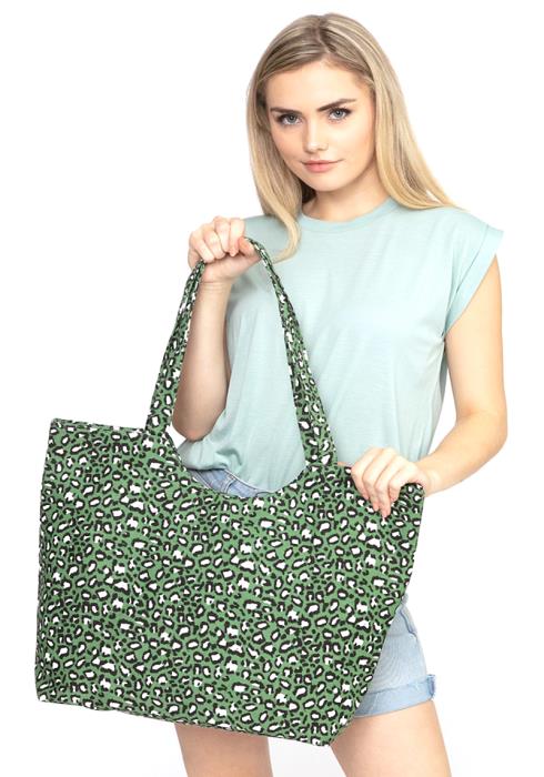 FASHION TRENDY LEOPARD PRINT TOTE BAG
