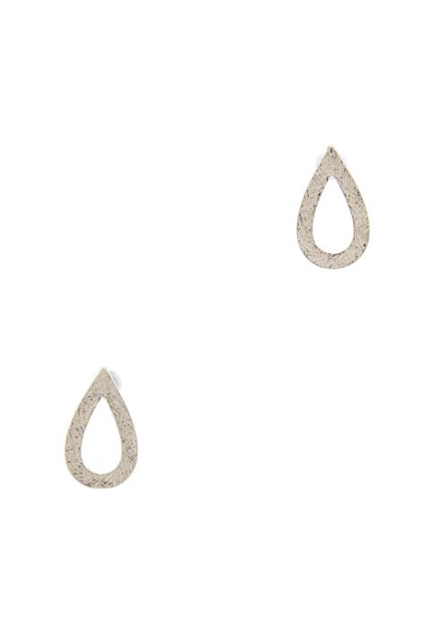 2 STYLE BRUSHED METAL POST EARRING